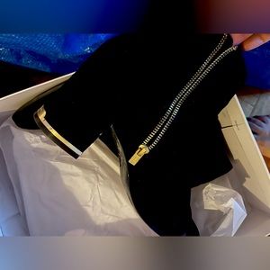 Calvin Klein Black Suede Booties Size 10